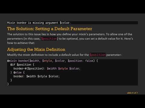 Understanding SCSS Mixins with Optional Parameters