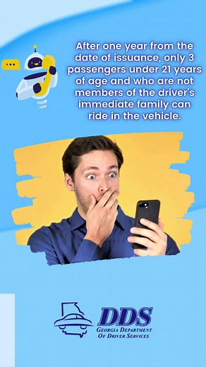 🚙 Attention Class D license holders! Did you know that age plays a role in your driving restrictions? Stay informed and upgrade your license at the right time to ensure you're driving within the proper guidelines. Safety first! 📚 -#DDSCares #LicenseUpgrade | Georgia Department of Driver Services (DDS)