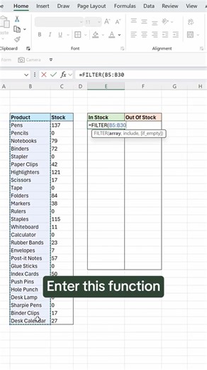 How to create an inventory tracker in Excel. 📦 Comment 'WIZARD' and I'll send you my FREE Excel shortcut guide. #excel #exceltips #exceltricks #spreadsheets #corporate #accounting #finance #workhacks #tutorial #sheets | Excel Dictionary