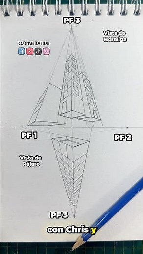 How to draw with three vanishing points #drawing #art #tutorial #drawing