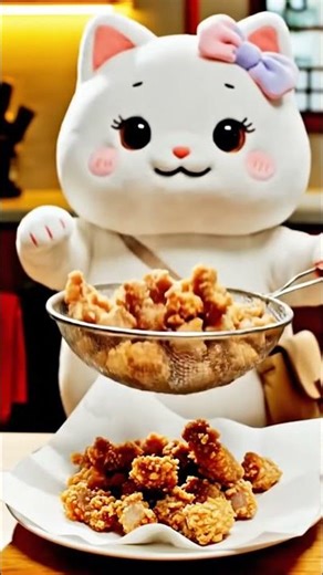 Cute Cat Cooking Sweet & Sour Pork | Chinese ASMR