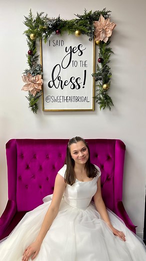 Let the Christmas magic begin! ✨🎄💍 #weddingdress #bridetobe #dreamdress #christmasinnovember #christmasiscoming #christmasinlove #utahbride #utahvalleybride | Sweetheart Bridal