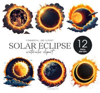 Solar Eclipse Clipart, Astrology Celestial, Total Solar Eclipse