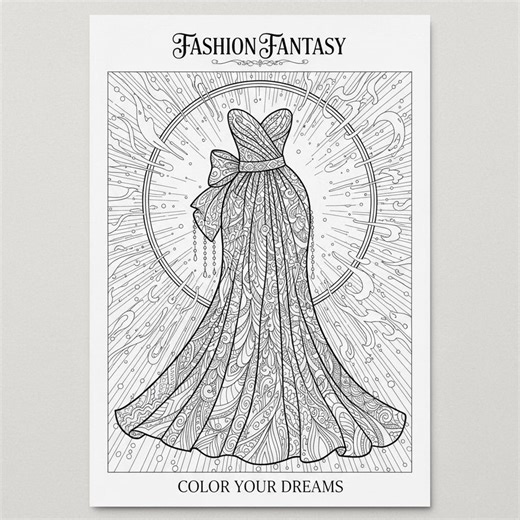 Mega Bundle Fashion Coloring Pages, Luxury Adult Coloring Book (PDF Download) - Etsy