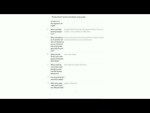 Florida Drivers License Study Guide 2025 Handbook Summary with Verified Test Questions9