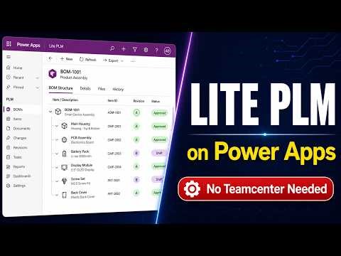 Lite PLM System on Microsoft Power Apps | BOM Management, Revision Control & Change Workflow Demo