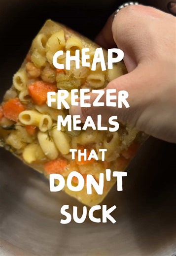 CHEAP FREEZER MEALS THAT DON’T SUCK ❣️ ingredients -2 tbsp olive oil -1 onion, diced -3 carrots, diced -3 celery stalks, diced -1 fennel bulb, diced -4 cloves garlic, minced -salt black pepper, to taste -1 can (15 oz) white beans, rinsed drained -8 cups vegetable or chicken broth -1 bay leaf -1 lb small pasta (elbows, ditalini, or shells) -3 egg yolks -1 lemon, juiced (start with ½, add more to taste) -¼ cup fresh dill, finely chopped -optional: add 1tbsp @betterthanboullion method 1. heat olive