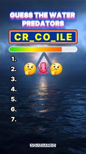🐊‼️GUESS THE WATER PREDATOR NAMES #quizapp