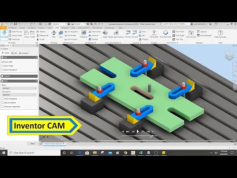 Inventor CAM , 2D Pocket - Setting up, Generate Tool Path & Post Code