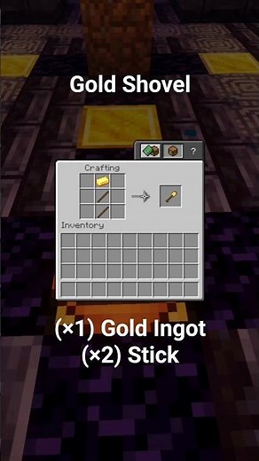 How to CRAFT GOLD SHOVEL! 🟡 Quick & Easy #Minecraft #Shorts