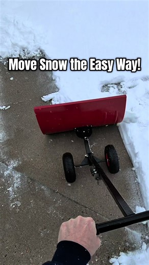 Snow Pusher Shovel with Wheels #snowshovel #movesnow