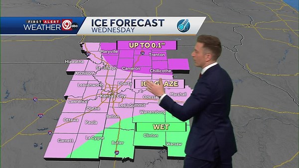 Freezing drizzle creating slick spots on the roads