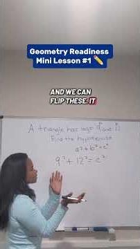 Pythagorean Theorem Mini Lesson | Geometry Readiness