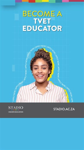Become a TVET Educator! Study the Advanced Diploma in Technical & Vocational Teaching through Distance Learning at STADIO in 2026. Register now www.stadio.ac.za 🎓 | Stadio Higher Education