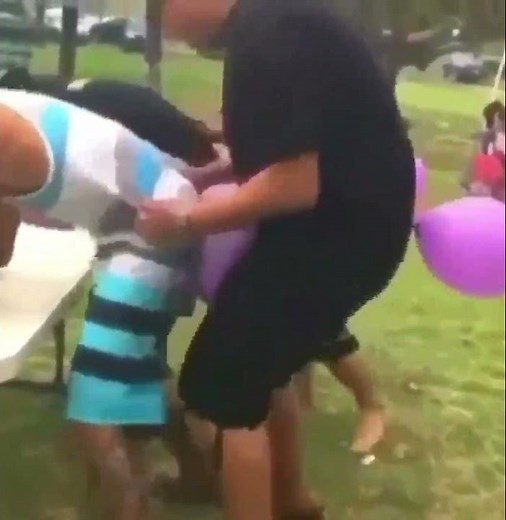 Guys humping to pop balloons