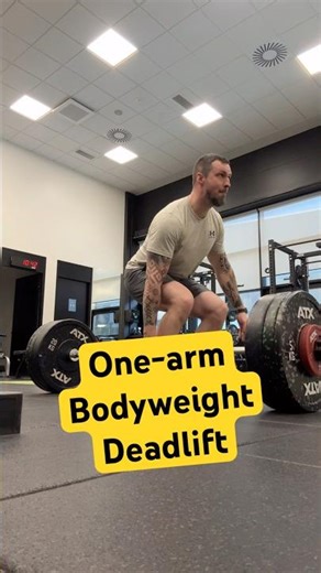 Can you lift your weight with one arm? #workout #strengthtraining #challenge #deadlift #power