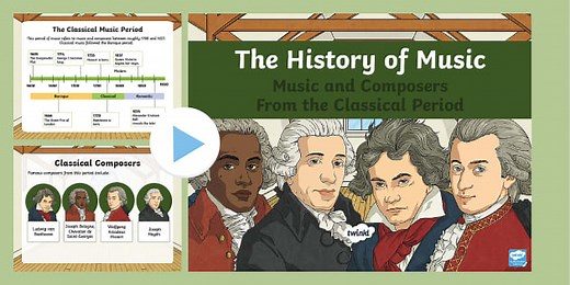 The History of Music: The Classical Period and Composers PowerPoint