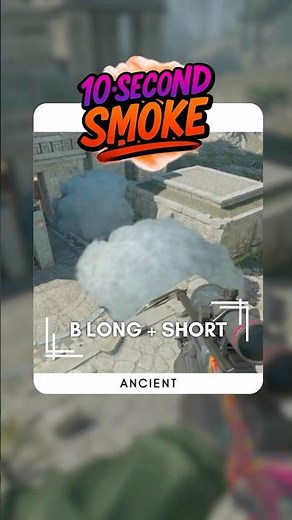 Ancient B Long + Short Smokes | 10-Second Smokes | CS2 Utility Guide