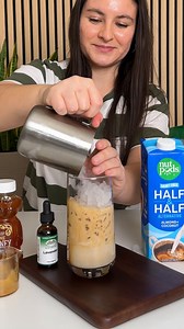Are you ready for this creamy, dreamy and deliciously dairy-free Iced Honey Lavender breve? *Chef's Kiss! Make it with @nutpods dairy-free half & half for rich flavor but less fat, calories and no dairy. 🍯1/2 tablespoon honey 🍯2 shots of espresso 🍯15-20 drops lavender extract 🍯4-6 ounces @nutpods dairy free half & half 🍯Ice Brew your espresso shots, then in a separate cup add 1/2 tablespoon of honey, two shots of espresso and 15-20 drops of lavender extract. Mix until the honey is fully dis