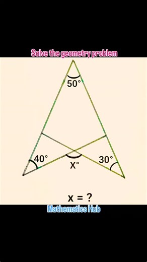 Solve the geometry problem #geometryproblem #viralreels #viral #maths #solve | Mathematics Hub