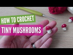Tiny Crochet Mushrooms 🍄 Perfect for Earrings