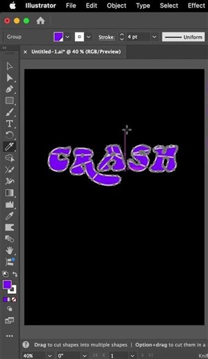 Break Text Effect in Adobe Illustrator