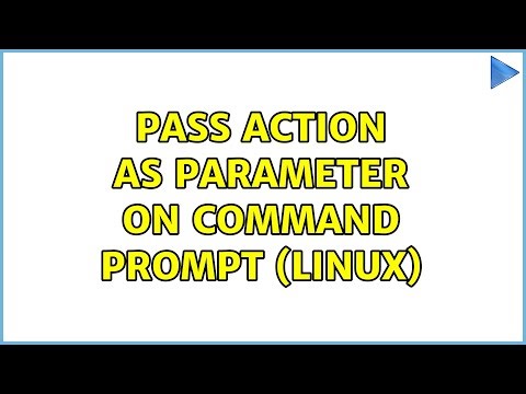 Pass action as Parameter on Command Prompt (Linux) (3 Solutions!!)