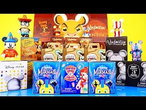 Disney Vinylmations Mega Unboxing The Lion King Little Mermaid Mickey Mouse Collector Toys DCTC