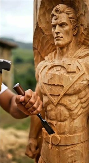 superman diy sculpture #diy #superman #handcraft