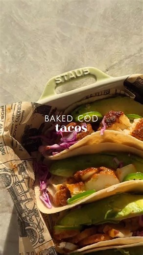 Gal Shua-Haim MS, RD on Instagram: "baked cod tacos! a 30-minute dinner full of feel-good ingredients like seasoned and baked cod, a simple cabbage slaw, avocado and @mariaandricardos almond flour sea salt tortillas these tortillas are grain-free, non-GMO and made with minimal ingredients– they’re a staple in our house and make for the perfect lightened up fish taco! grab them at your local @Sprouts in the bread/tortilla aisle, and comment “recipe” to get the full recipe link sent straight to yo