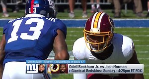 136K views · 1.2K reactions | Odell Beckham Jr vs. Josh Norman. Week 17. Who wins this head-to-head matchup? #NYGvsWAS | NFL | Facebook