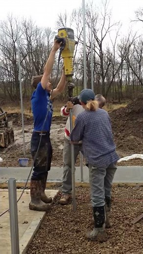 Jackhammer fence posts