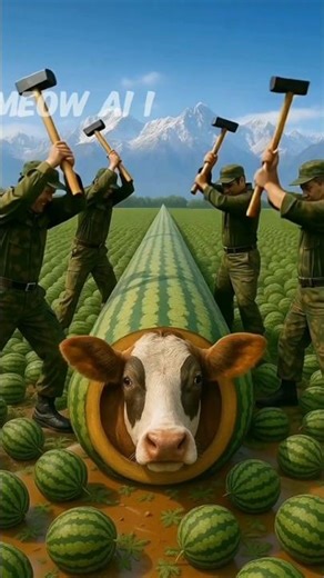 I Rescued a cow from a Giant Log