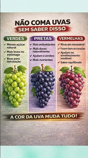 🩺 🍇 NÃO COMA UVAS SEM SABER DISSO‼️Leia a Descrição ‼️ #saude