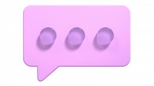 Download 3D speech bubble animation. Empty speech bubble. Chat 3d render. Social media notification icon. Seamless and looped animation for free