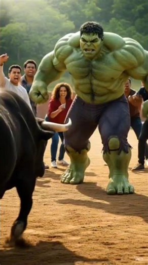 Hulk vs Black Bull – A Fight for Family and Hope#aishorts #viralvideo #hulk #subscribe