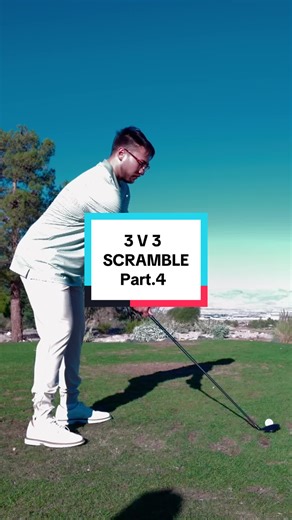 Part.4 of the 2v2 scramble! The series continues ⛳️ #golf #golftok #lasvegas #golfer