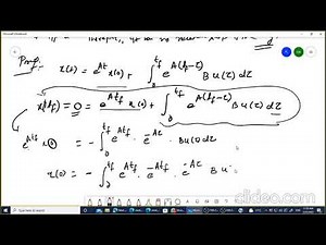Lecture 18: Concept of Controllability- Kalman Test and its Derivation PART-B
