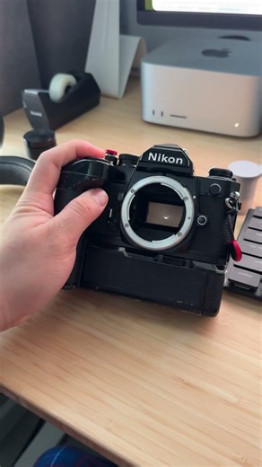 Nikon FM2n with the MD-12 Power Winder #asmr #filmphotography #nikon
