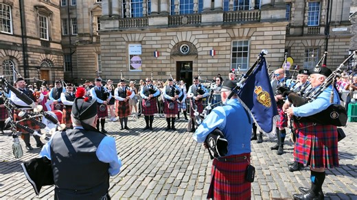 A short version of Amazing Grace played by Dunfermline District RBLS Pipes and Drums, as they entertained crowds outside St Giles Cathedral in Edinburgh. This was on Saturday 10th May 2025, as the band were preparing to take part in the first Tartan Parade Scotland, which included numerous pipe bands, dancers, musicians, organisations, and individuals from across Scotland, all helping to celebrate the country's rich heritage, tartans, culture and inclusivity. This fantastic event is thanks to a 