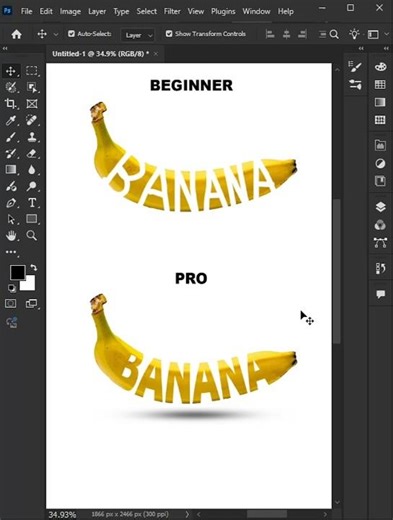 Photoshop Tips 2025 - How to Create Banana Text on Objects #kkpictures