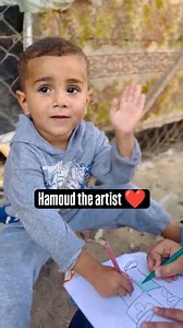 1.2K views · 2.4K reactions | To lift up hks spirit, Abood gifted Hamoud a coloring book and some colored pencils, and Hamoud immediately dove into art therapy. The simple act of drawing brought a moment of peace and joy, a small yet powerful escape from the harshness of daily life. | Hani Almadhoun | Facebook