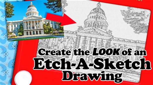 Photoshop: Etch-A-Sketch! How to create the retro look of Etch-A-Sketch drawings