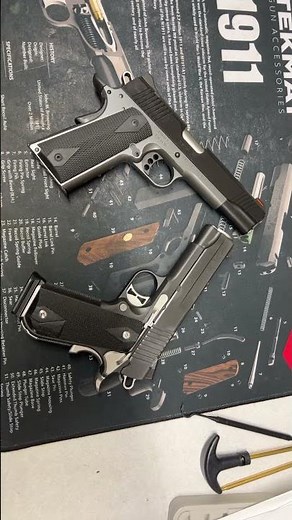Kimber Custom LW 1911 and a Sig 1911 Nightmare Fastback carry. Both .45 acp. Range day with both.