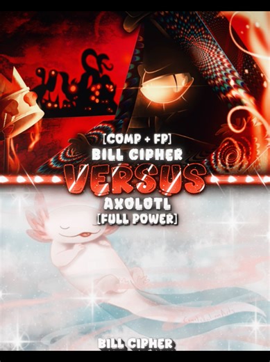 Bill Cipher VS Axolotl #billcipher #axolotl #gravityfalls #versus #viral