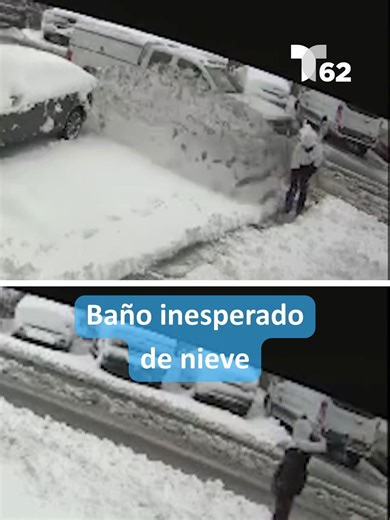 Un hombre que estaba paleando la nieve de su residencia quedó atrapado en una pila de precipitación cuando pasó un camión de limpieza. El suceso quedó captado en imágenes de vigilancia en York Street en el vecindario de Fishtown, Filadelfia, el 23 de febrero 2026. Más en TELEMUNDO62.com #Telemundo62 #philly #filadelfia #tormenta #invernal #nieve