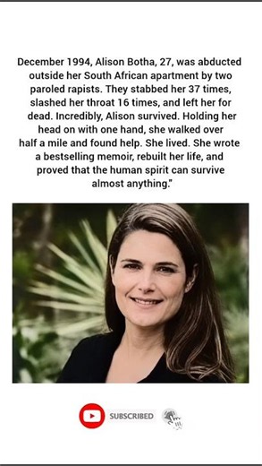 She Survived the Impossible 😳❤️ | Alison Botha Story #shorts
