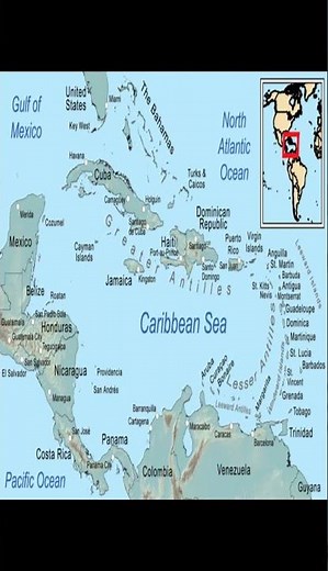 Where is The West Indies in the World Map - Shorts