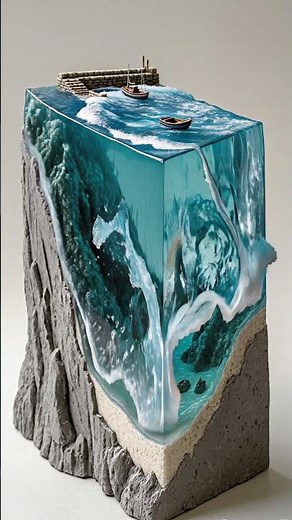 Waves & Wonder: AI Sea Animation Short #viralcatvideo #viralshorts #sea #waves #oceanwaves #ocean