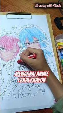Coloring anime pictures using crayons #drawing #crayons #coloring